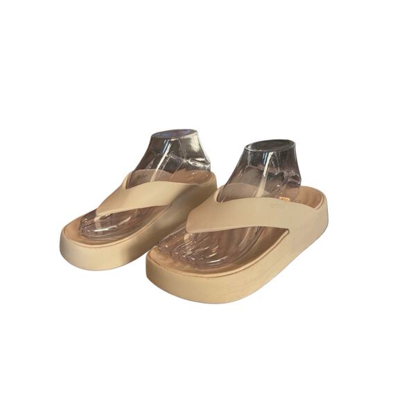 Crocs Women's Size 9W Getaway Platform Flip Flops - Stucco Colorway 🐊☀️ - Picture 4 of 9